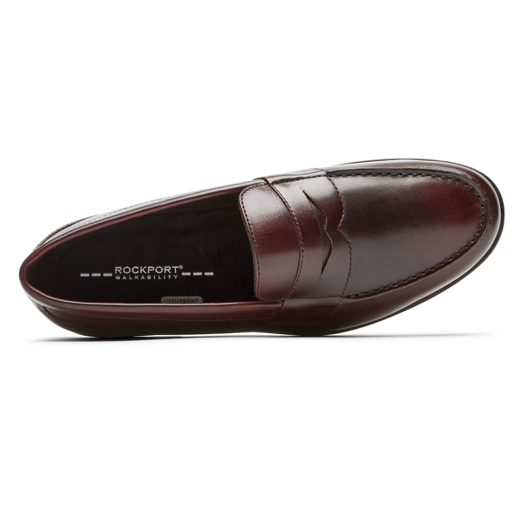 Rockport Mens Loafers Dark Brown - Classic Penny - UK 237-HPZEFN